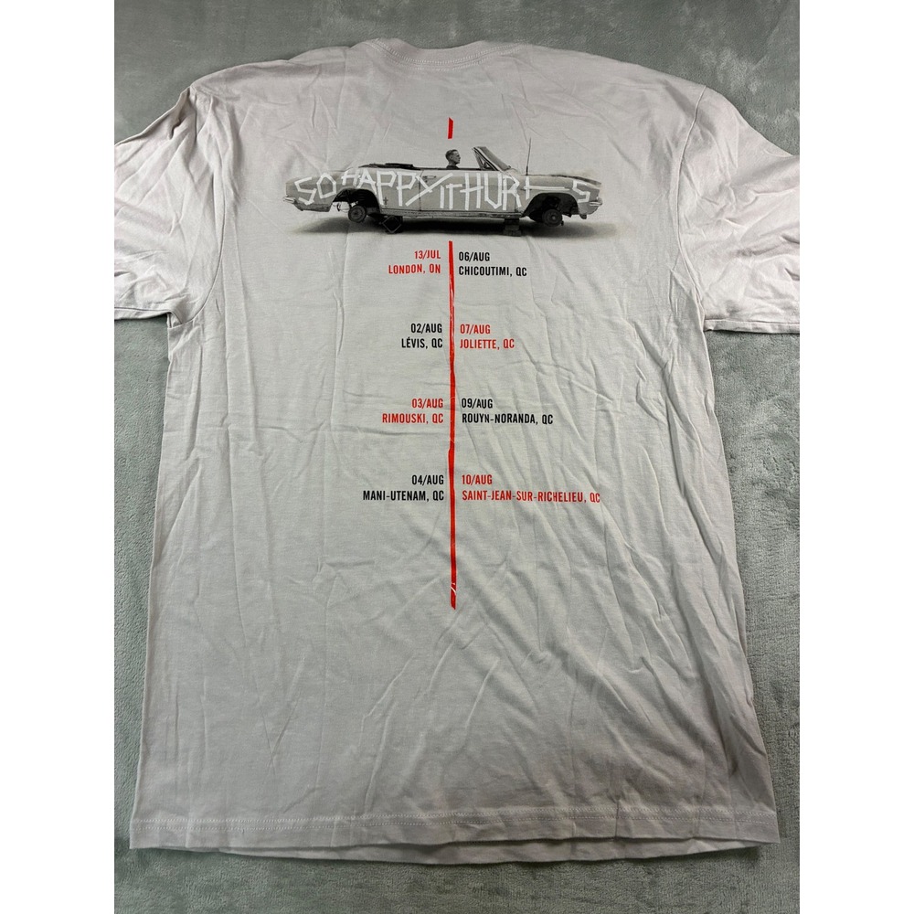 Bryan Adams So Happy It Hurts 2023 Tour T-Shirt Ceremony of Roses Grey Large - Picture 4 of 6